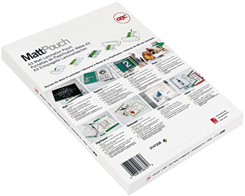 Image of GBC Matt/Gloss Laminating Pouches 2 x 75 Micron A4 - Pack of 50