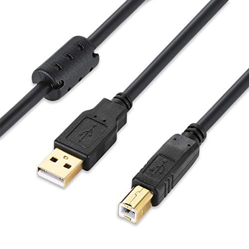 Image of USB 2.0 Printer Cable 3 m Type A Male to B Male Scanner Cable for HP, Canon, Lexmark, Epson, Dell, Xerox, Samsung and More USB A to USBb Printer Cord (Black, 3M)