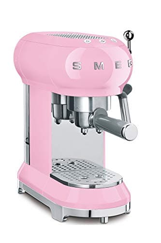 Image of SMEG ECF01PKEU, Espresso Machine 50's Style, Pastel Pink