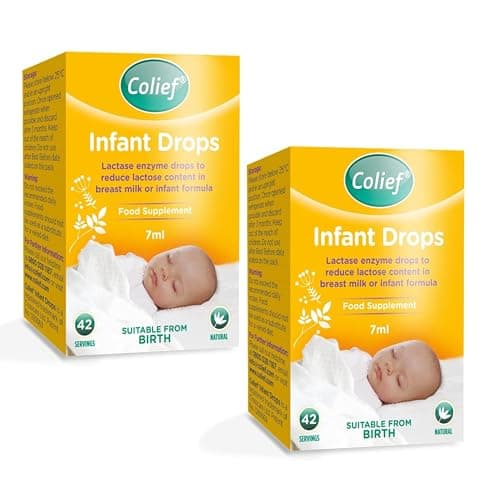 Image of 2 X 7ml - Colief Infant Drops | Lactase Enzyme Drops | Natural Colic Relief for Babies | Reduces Bloating, Wind and Crying.