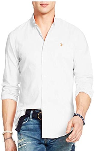 Image of Polo Ralph Lauren - Mens Oxford Shirt(s) - Longsleeve Luxury 100% Cotton - Plain or Pinstripe