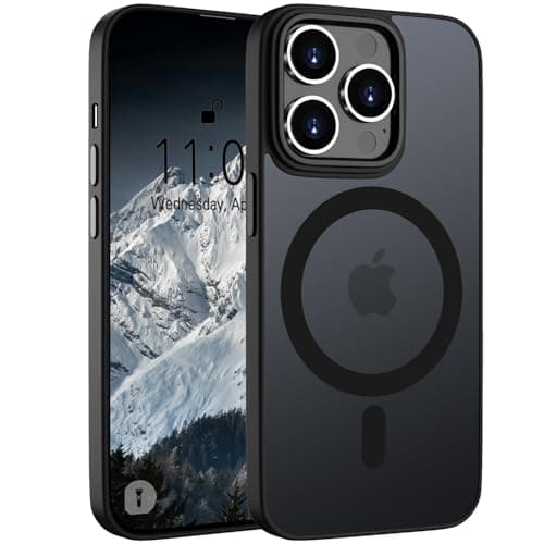 Image of ORDA Magnetic Case for iPhone 11 Pro Max Case Compatible with MagSafe for iphone 11 Pro Max phone case Translucent Matte Slim Shockproof Cover phone case for iphone 11Pro Max 6.5-Inch Black