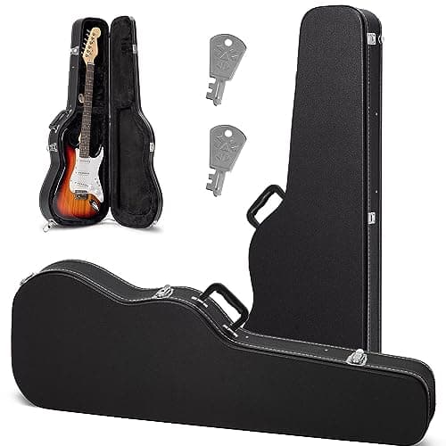 Image of CAHAYA Electric Guitar Hard Shell Case Portable Guitar Case Hardshell for Standard Electric Guitars Stratocaster Telecaster Black, CY0343
