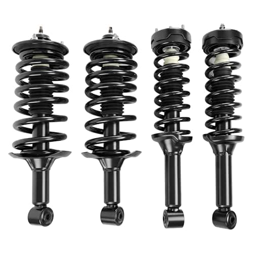 Image of 4Pcs Front & Rear Left & Right Complete Suspension Strut & Coil Spring Assembly Air Suspension Compatible with Discovery 3 & 4 2004-2018 Replace# 1345961, RNB501580, 1345962, RPD501090