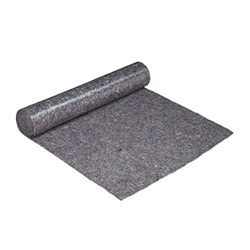 Image of Relaxdays Decorating Protection Fleece Roll, 1 m x 25 m = 25m², Non-Slip, Water-Resistant, 270g/m², Painting, in Grey