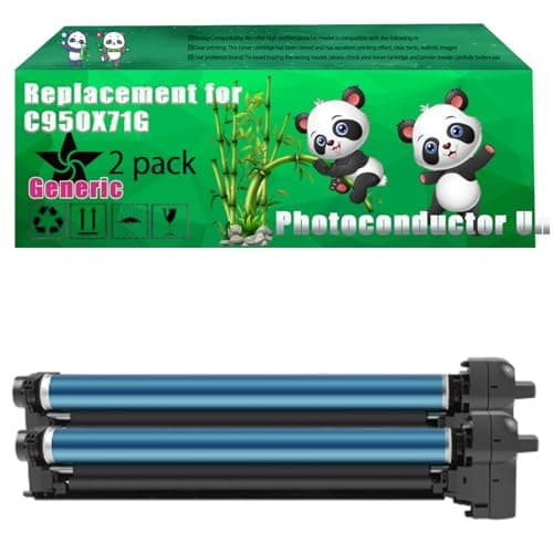 Image of Replacement C950X71G Photoconductor Unit Compatible for Lexmark C950de X950de X952de X954de Printers, Up to 80000 Pages, Vivid Colors, Contains Chip (2 Pack Black)