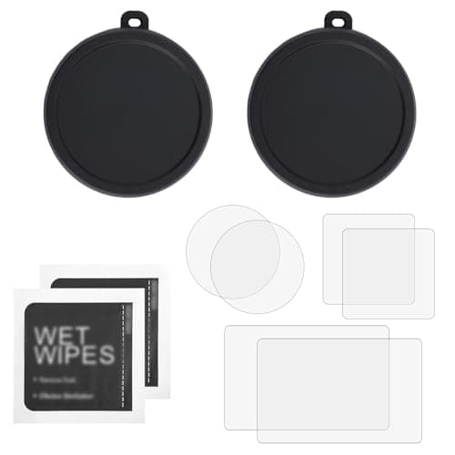 Image of Fukaisu Lens Screen Protector for DJI Osmo Action 6, HD Tempered Glass Front/Rear Screen Protectors Anti-Scratch Lens Film with Silicone Cap Bubble-Free Action Camera Accessories Kit