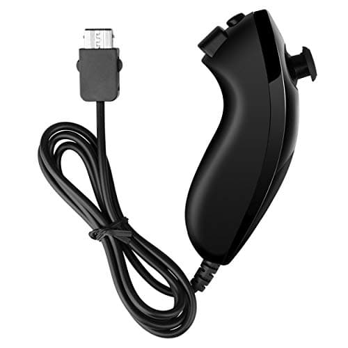 Image of giZmoZ n gadgetZ Black Nunchuk Remote Controller Attachment Compatible With Nintendo Wii/Wii U
