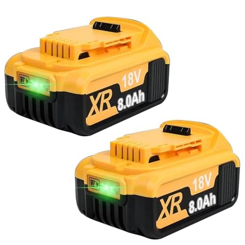 Image of 2X18V 8.0Ah DCB182 Replacement Battery for Dewalt 18V Battery XR DCB182 DCB184 DCB200 DCB184 DCB101 DCB107 DCB112 DCB105 DCB115 DCB203