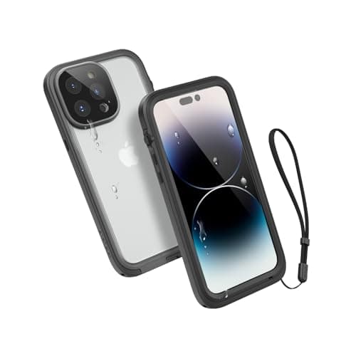 Image of Catalyst Waterproof Total Protection Case for iPhone 14 Pro Max, 5X More Waterproof, Responsive Screen and face id, Perfect Pictures, Survives up to 65% Higher Drops, works with 5G - Stealth Black