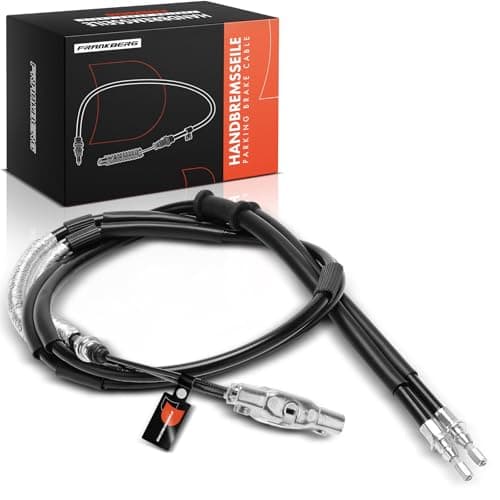 Image of Frankberg Handbrake Cable Parking Brake Rear Drum brake Compatible with Corsa D S07 Corsa D Box/Hatchback S07 Corsa E X15 Corsa E Box/Hatchback X15 Replace# 13355088