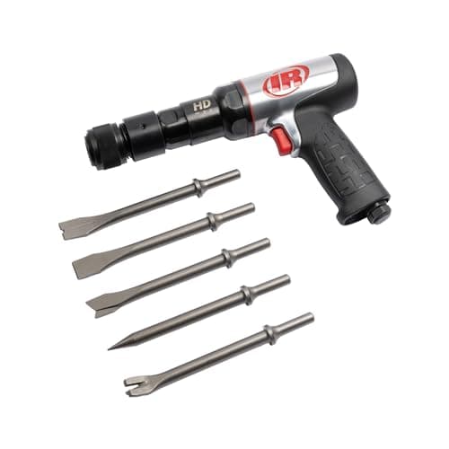 Image of Ingersoll Rand Air Hammer Kit 135MAXK, Heavy Duty Pneumatic Hammer with 2600 BPM, 76 mm Stroke, 3/4" Bore Diameter, Incl. 5-Pieces Chisel Set