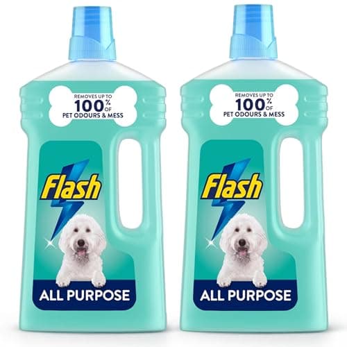 Image of Flash Floor Cleaner All Purpose Citrus Scent 1L (2Pack) – Removes Pet Odours and Mess, Cuts Grease and Dirt, Streak Free Shine, Multi Surface Cleaning, Safe for Homes with Pets, No Bleach or Ammonia