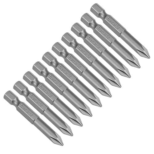 Image of sourcing map 10pcs 50mm 1/4" Hex Shank 6mm PH1 Magnetic Phillips Head Screwdriver Bits S2 High Alloy Steel