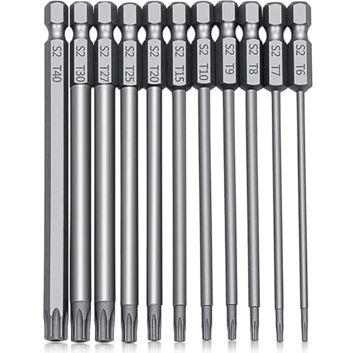 Image of 11PCS Torx Star Security Screwdriver Set With 100mm Hex Shank Steel Long Bit Sets