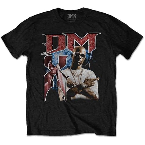 Image of DMX T Shirt Bootleg Red Logo Official Mens Black XXL