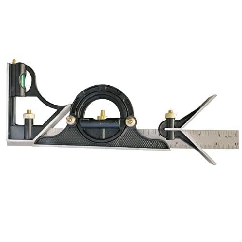 Image of KATSU Combination Square Set 12 Inch 300mm Right Angle Multi Angle Purpose Aluminum Alloy Adjustable Protractor Ruler Spirit Level Angle Finder Measuring Tool, Inch/Metric 311590