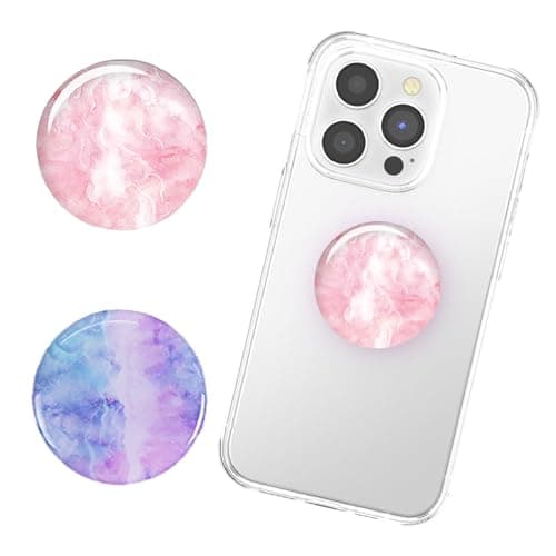 Image of 2PCS Phone Ring Holder Grips, Phone Grip with Expanding Kickstand, Phone Grips and Ring Phones Holder, Foldable Stand and Finger Holder, Compatible with Smartphones and Tablets, Ins Style (Style 1)