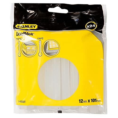 Image of Stanley 1-GS20DT Dual Temp Glue Stick, 12mm x 101mm, Pack of 24 (Packaging may vary)