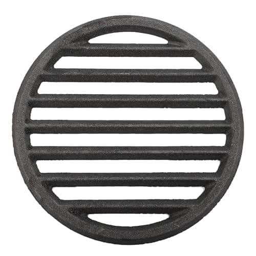 Image of SUMNACON Cast Iron Fire Grate Fireplace Grate, Round 22.7cm BBQ High Heat Charcoal Plate Grill Grate Furnace Grid Replacement Fire Grate Cooking Charcoal Grid