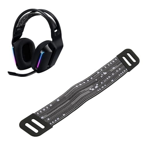 Image of Headphone Headband Straps, Replacement Straps for G733 Wireless G335 Wired Gaming Headset, Sturdy, Compatible with G733 Wireless Headset and G335 Wired Gaming Headset (Black