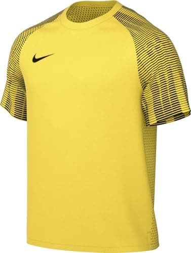 Image of NIKE DH8031-719 M NK DF ACADEMY JSY SS T-Shirt Men's Tour Yellow/Black/Black Size L
