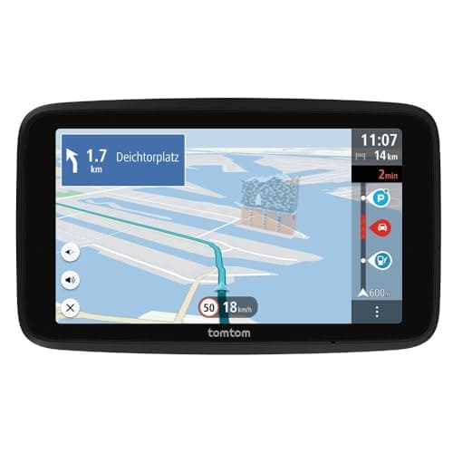 Image of TomTom GO Advanced Car GPS (6 Inch Traffic Information, Test of Hazardous Areas Alerts, World Map, Updates via Wi-Fi, Lane Change Guide, Visual Markers, Reversible Mounting)