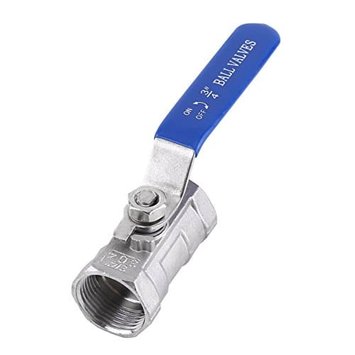 Image of Walfront SS304 Stainless Steel Ball Valve Lever 1000PSI Female Thread 3/4" Shut Off Valve