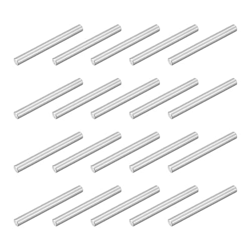 Image of sourcing map 40Pcs M3 x 30mm 304 Stainless Steel Dowel Pin, Cylindrical Shelf Support Peg Pin Parallel Pin Fastener for Mechanical Manufacturing, Industry, Furniture Installation, Silver