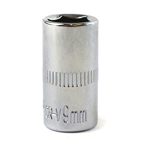 Image of 9mm 1/4" Drive Shallow Metric Socket Single Hex / 6 Sided Bergen
