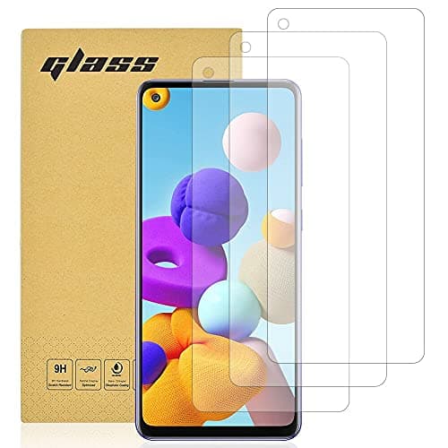 Image of Totill [3 Pack] for Samsung Galaxy A21s Tempered Screen Protector, 99.99% HD Clarity 9H Hardness Premium Quality Guard Film Case Friendly, Comfortable Round Edge, Shockproof Scratchproof oilproof