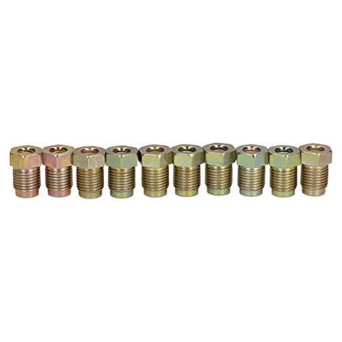 Image of AB Tools Short Steel Male Brake Pipe Union Fittings 10mm x 1mm for 3/16” Brake Pipe 10pc