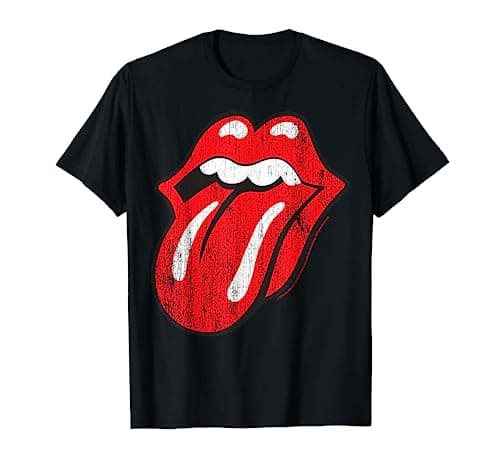 Image of Rolling Stones Official Distressed Tongue T-Shirt