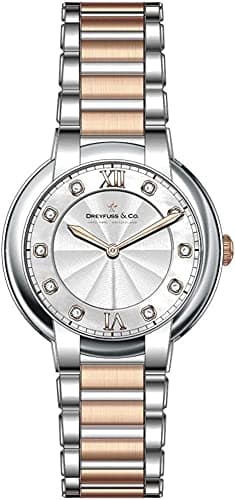 Image of Dreyfuss Womens Quartz Watch, Analogue Classic Display and Stainless Steel Strap DLB00062/D/01