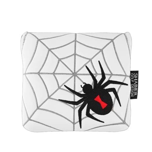 Image of Golf Big Mallet Putter Head Cover Heel-Shaft Square Headcovers Fits for TaylorMade Spider X EX TOUR (White)