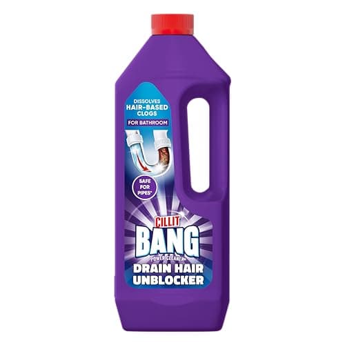 Image of Cillit Bang Hair Drain Unblocker Gel, Dissolves Hair-Based Blockages, For Showers and Baths, 1 Litre (2 Uses)