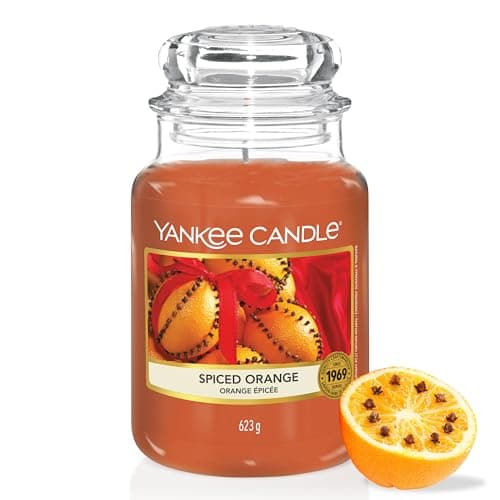 Image of Yankee Candle Scented Candle | Spiced Orange Large Jar Candle | Burn Time: up to 150 Hours| Perfect Gifts for Women