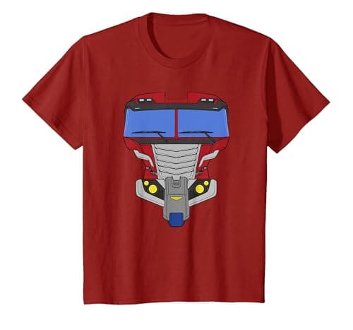 Image of Transformers Halloween Optimus Prime Costume T-Shirt, Youth, Cranberry Red, Large