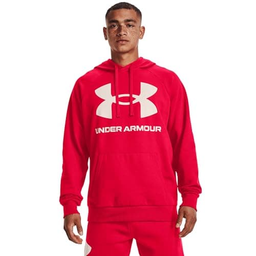 Image of Under Armour Men's Ua Rival Fleece Big Logo Hoodie Tops, red, M