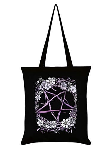 Image of Grindstore Pagan Pentagram Tote Bag Black 38x42cm