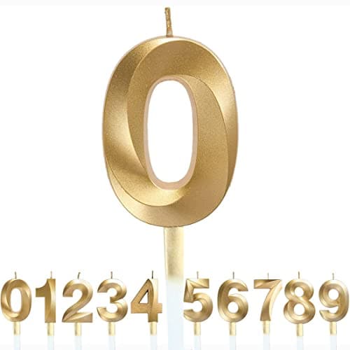 Image of Polly Online Gold Glitter 3D Number Candles for Birthday, Wedding & Party Decoration