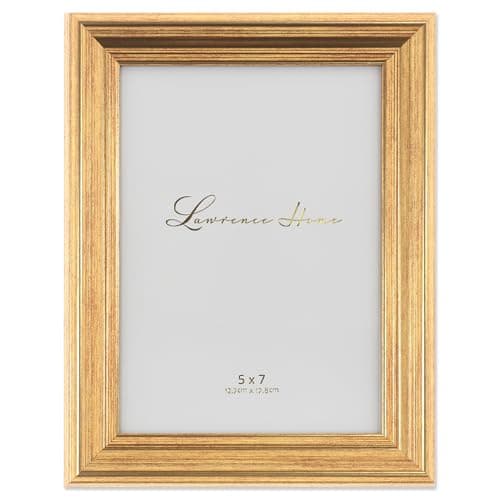 Image of Lawrence Frames Sutter Burnished Picture Frame, 5 by 7-Inch, Gold