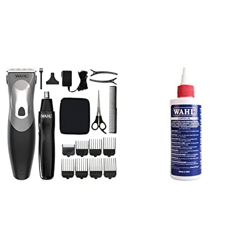 Image of Wahl Clip ‘N Rinse Kit Cord/Cordless Hair Clipper, Head Shaver & Clipper Oil, Blade Oil for Hair Clippers, Beard Trimmers and Shavers, Lubricating Oils for Clippers, 250 ml