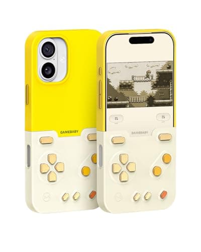Image of Bitmolab GAMEBABY for iPhone 17 Case, Innovative Game Controller Phone Case, iPhone 17 Case for GBA, GBC, NES Retro Games, Yellow