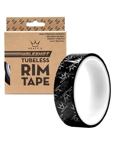 Image of Peaty’s Holeshot Tubeless Rim Tape - 10 Metre Roll, High-Strength Adhesive Bike Protection Tape, Air-Tight Seal, Puncture Resistant & Semi-Transparent for MTB, Road & Gravel Bike Tubeless Setup - 27mm