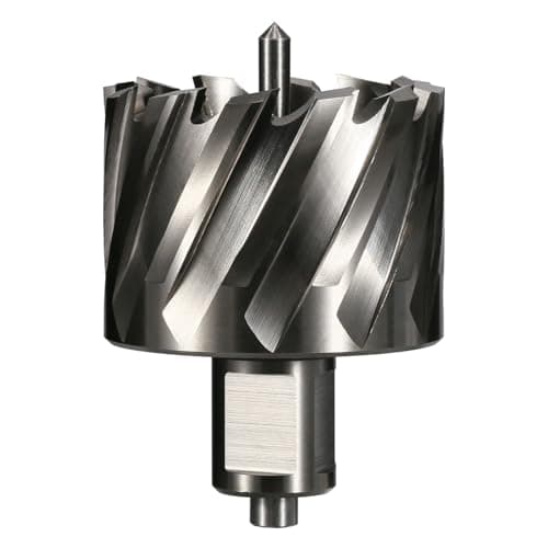 Image of Vearter 52mm HSS Annular Cutter, 19.05mm Weldon Shank, Mag Drill Bit with Pilot Pin for Steel Plate, Aluminum, Brass, Cast iron, Stainless Steel