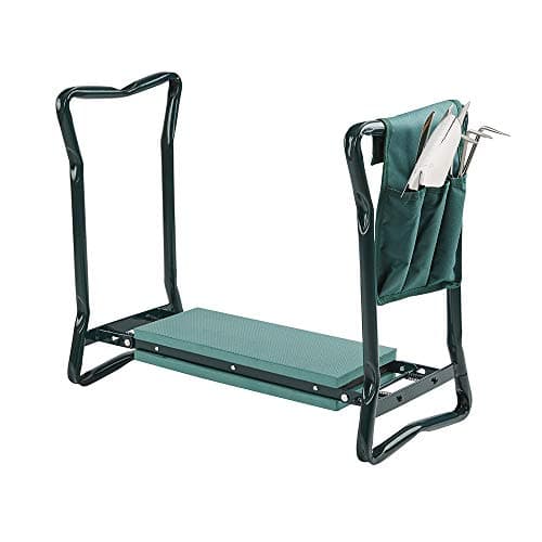 Image of Greenfields Folding Portable Kneeler Garden Foam Chair Seat Gardening Knee Pad Padded Stool 2 in 1 with Handles Multi Use Foam Rubber Padding - Holds upto 250 Pounds