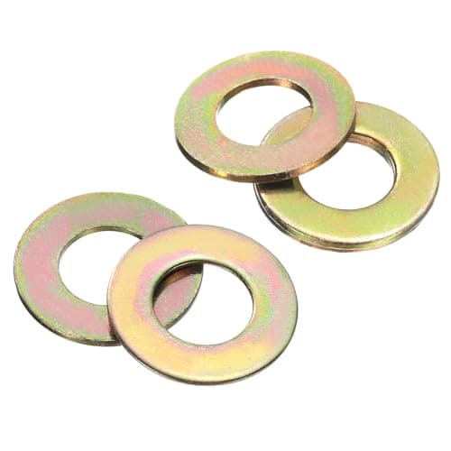 Image of sourcing map 50Pcs 7/16" SAE Flat Washers Carbon Steel Color Galvanization, 0.47" ID x 0.93" OD x 0.06" Thick Metal Washers for Screws Bolts Machinery Repair Accessories