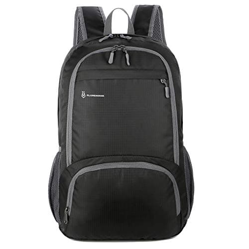 Image of FLAMEHORSE 30L Backpack Foldable Waterproof Backpack High Capacity Ultralight Rucksack Sturdy Durable Daypack for Hiking Daypack Packable Camping Travel Outdoor Sport Knapsack for Men Women (black)