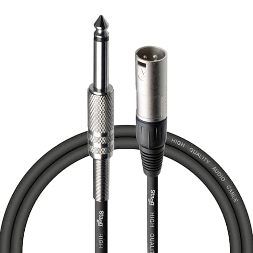 Image of Stagg SAC1PXM DL 1 m S Series Deluxe Stereo Jack Male XLR Cable